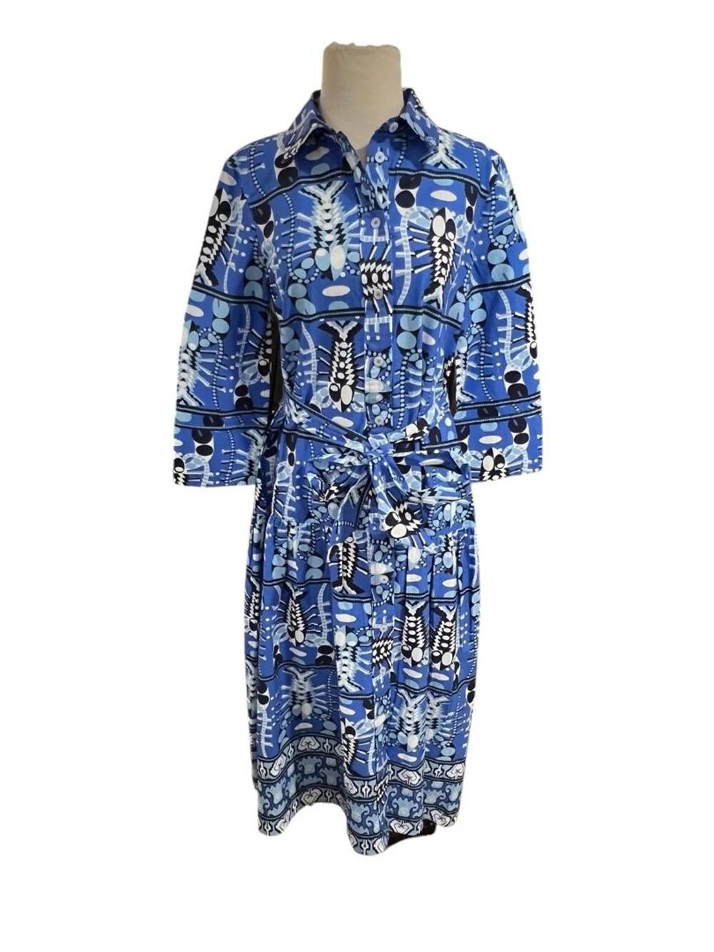 Size XXL Jude Connally Sutton Stretch New Poplin Tie Waist Button Front Dress